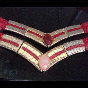 JUDITH LEIBER vintage snakeskin belt